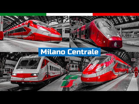 Milano C.le ad AV 2! High-speed in Milan Central Station 2 - FRECCIAROSSA -  ITALO -  INTERCITY