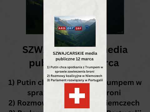 Szwajcarskie media publiczne 13 marca