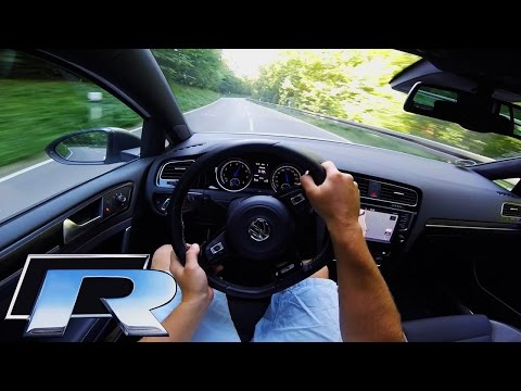 VW Golf R MK7 POV Test Drive 373HP LOUD! Exhaust Sound & Acceleration TUNED by RaceChip