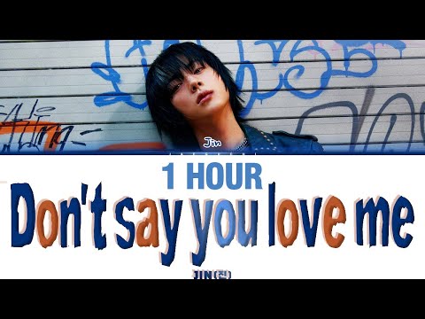 [1 HOUR] Jin(진) 'Don’t Say You Love Me' (Color Coded Lyrics) | 1시간
