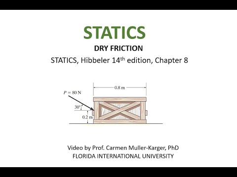 STATICS, Example 8 1 Dry friction