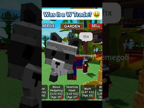 Trading For Racoon In Grow A Garden🤑🤑 #growagarden #roblox #shorts #shortfeed #fyp #po6лokc