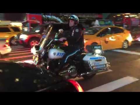 NYPD ANTI-TERROR HERCULES TEAM PATROLLING ON 7TH AVENUE IN MIDTOWN, MANHATTAN IN NEW YORK CITY.