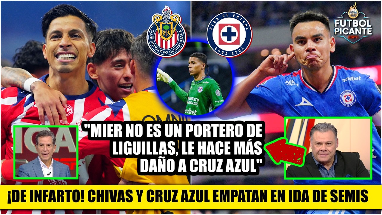 CHIVAS y CRUZ AZUL EMPATAN 2-2 en duelo CARDÍACO. ERROR de MIER en juego clave | Futbol Picante
