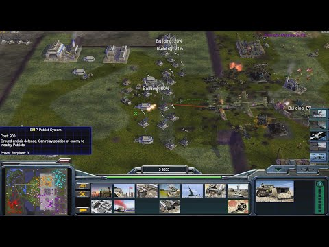 USA Laser - Command & Conquer Generals Zero Hour - 1 vs 7 HARD Gameplay