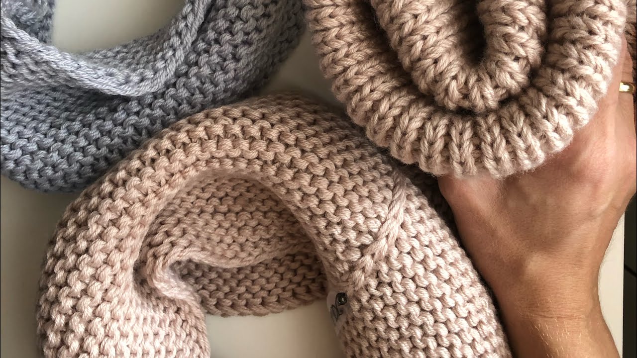 ОН ИДЁТ ВСЕМ!!! САМЫЙ простой и УНИВЕРСАЛЬНЫЙ снуд спицами, шарф спицами. Вязание спицами.