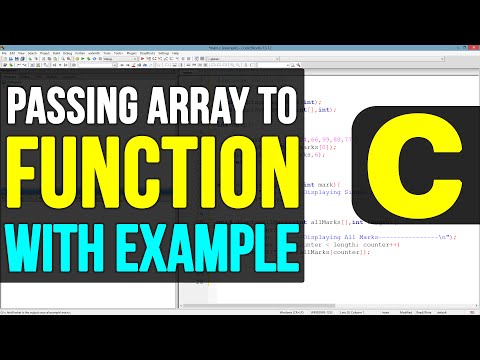 Passing Array to a Function in C Programming Language Video Tutorials