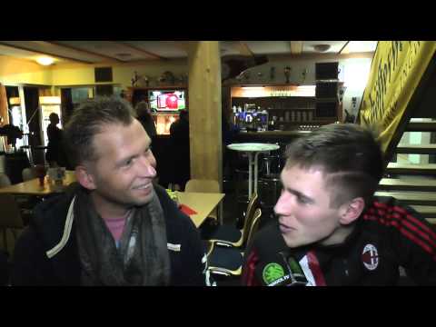 Witz des Monats mit Tim Harder und Torsten "Schnecke" Thiel (beide Blau-Weiß Hohen-Neuendorf)