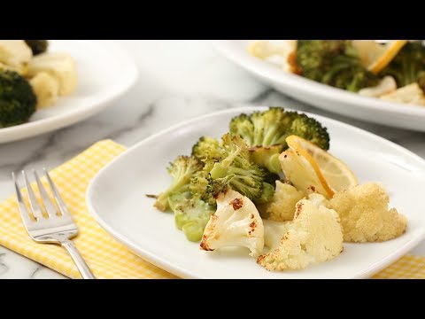 YouTube video about Ellie's Roasted Cauliflower and Broccoli