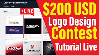 Logo Design Contest Tutorial Live I Freelancing $200 USD
