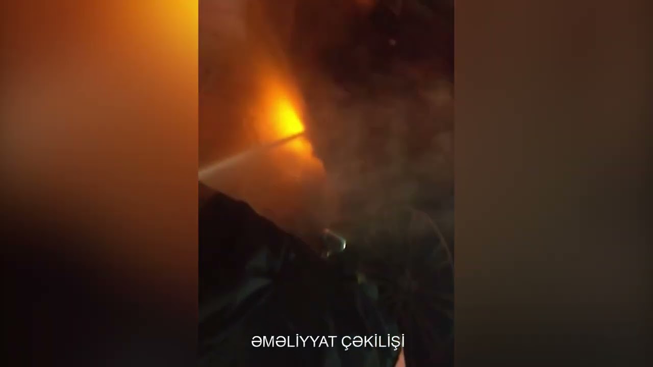 Bakıda BMW yanıb VİDEO