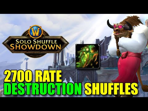 Destruction Warlock Unleashing Massive Chaos Bolts At 2700 Rated Solo Shuffle - BuaLock