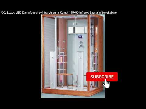 XXL Luxus LED Dampfdusche+Infrarotsauna Kombi 145x90 Infrarot Sauna Wärmekabine