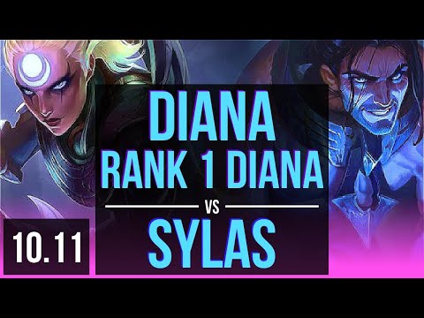 DIANA vs SYLAS (MID) | Rank 1 Diana, Rank 12, 72% winrate | NA Challenger | v10.11