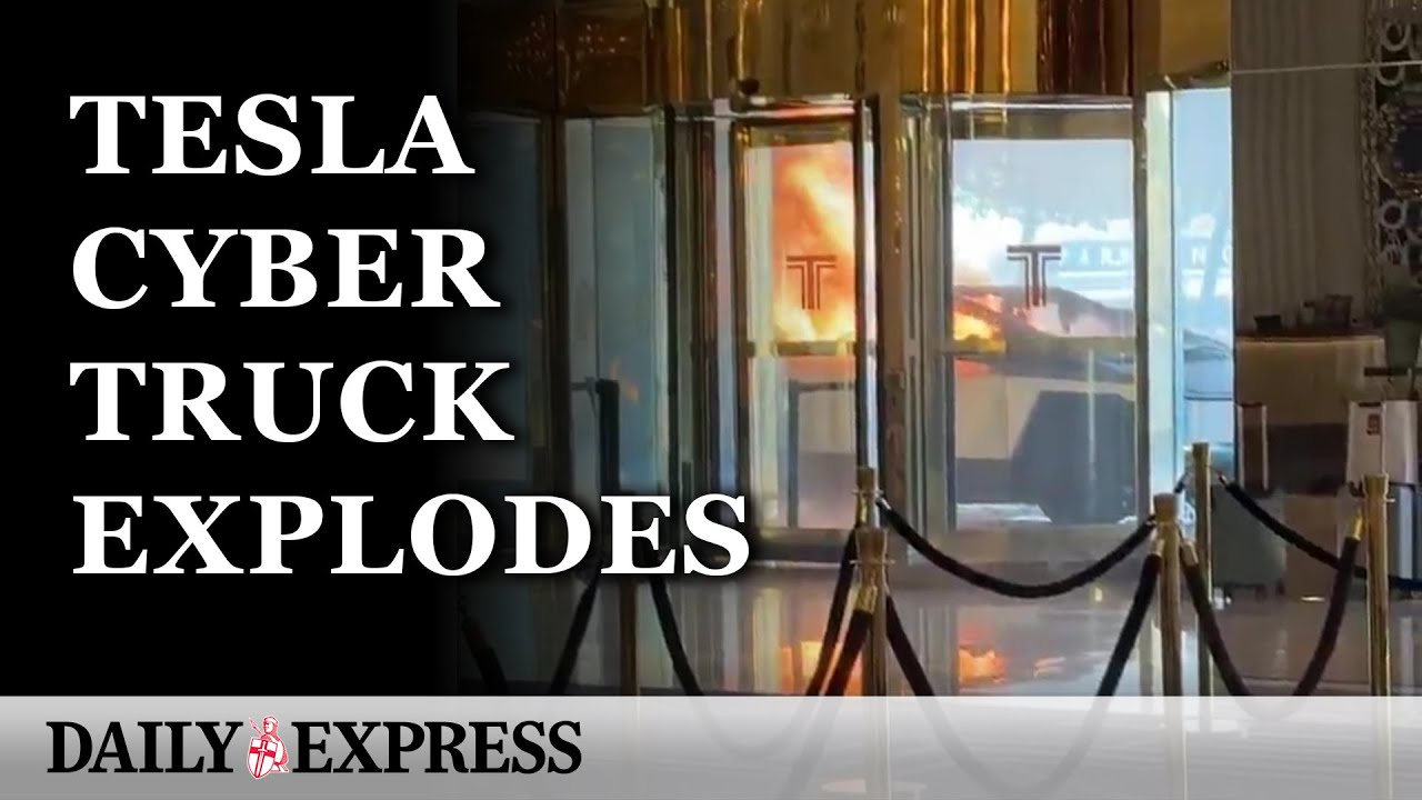 Tesla Cybertruck filled with fireworks explodes outside Trump’s Las Vegas hotel