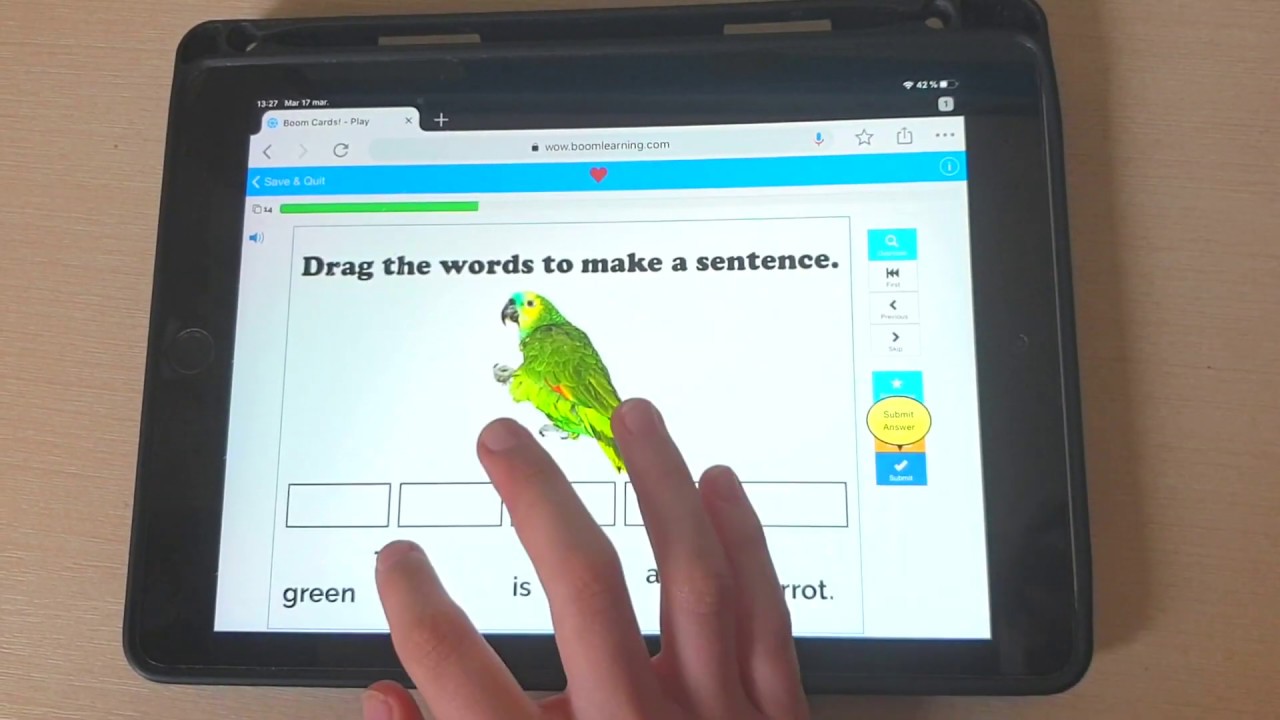 Building Sentences Boom Cards