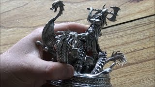 INCREDIBLE Viking Beserker 3D 1.2kg Silver Statue!