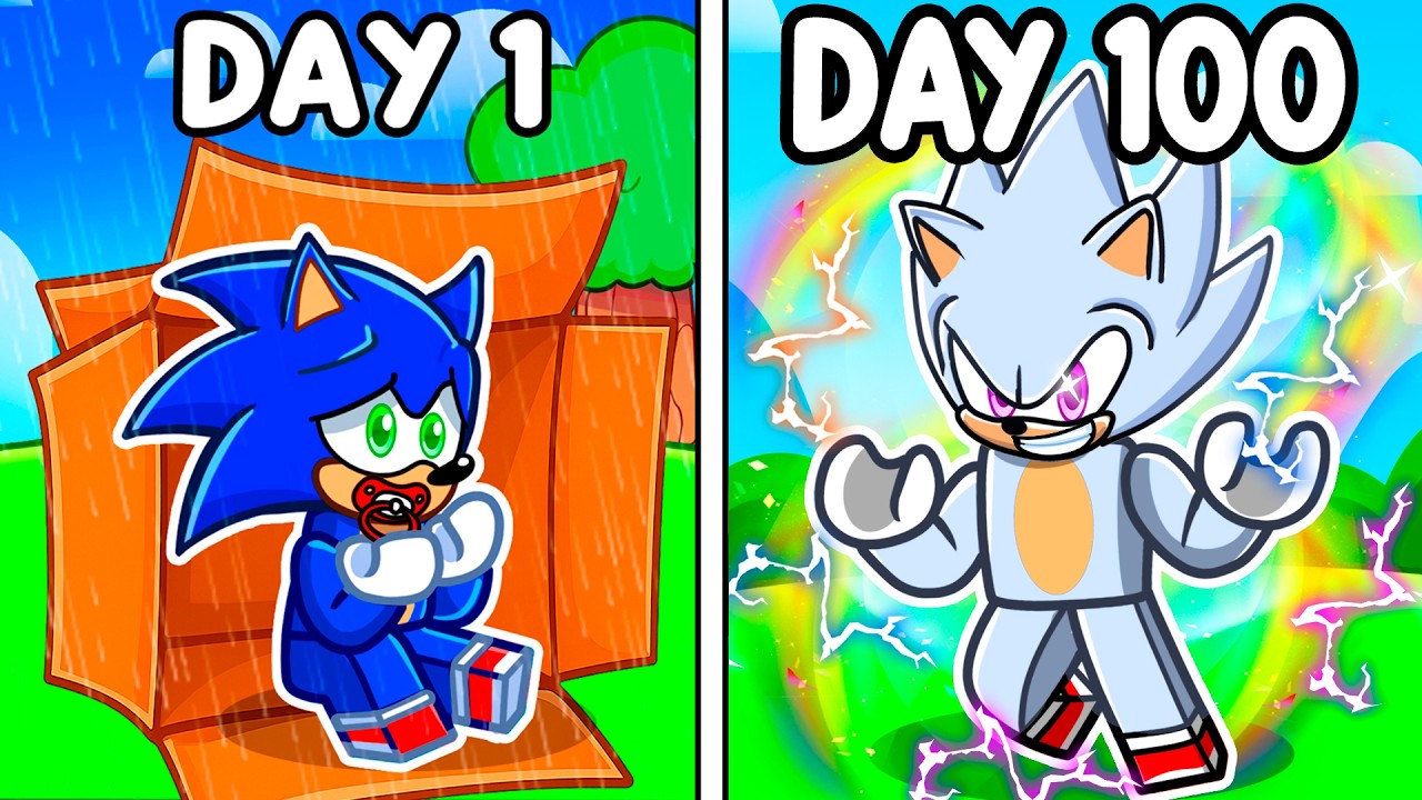 100 DAYS as HYPER SONIC in Roblox!