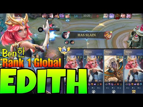 EDITH ROAMER ‼️ Top 1 Global Edith by Ben한 - Mobile Legends