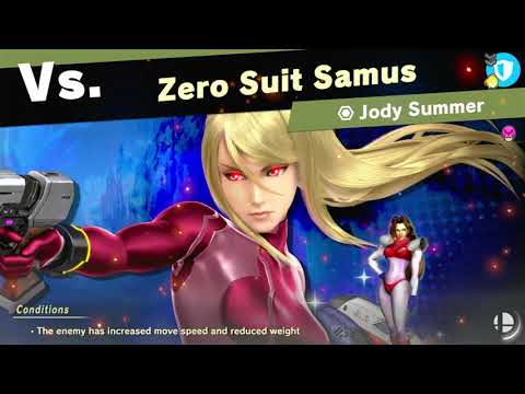 Super Smash Bros Ultimate World of Light: Zero Suit Samus vs Jody Summer