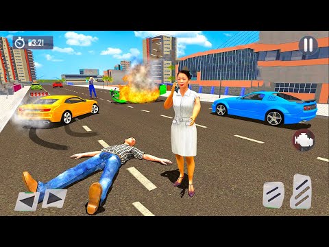 Policeman In Ambulance Driver Simulator #3 - Emergency VAN Doctor - Android Gameplay