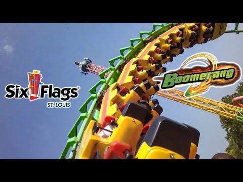 On-ride point of view of Boomerang