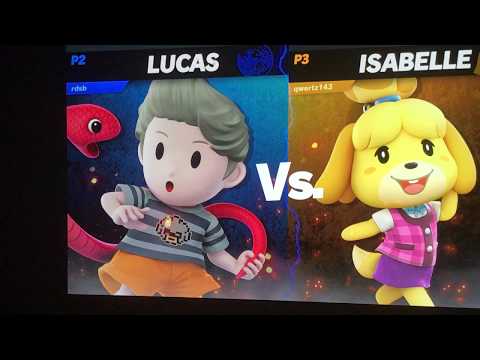 Smash Ultimate Week 1 Tourney - Rudesubs (Lucas) vs qwertz143 (Isabelle) - Game 3