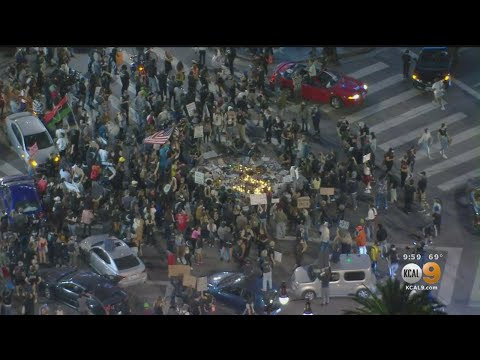 Memorial Created In Hollywood After Hours-Long Black Lives Matter Protest