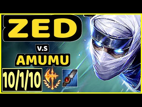 4LAN (ZED) vs AMUMU - 10/1/10 KDA JUNGLE GAMEPLAY - BR Ranked MASTER