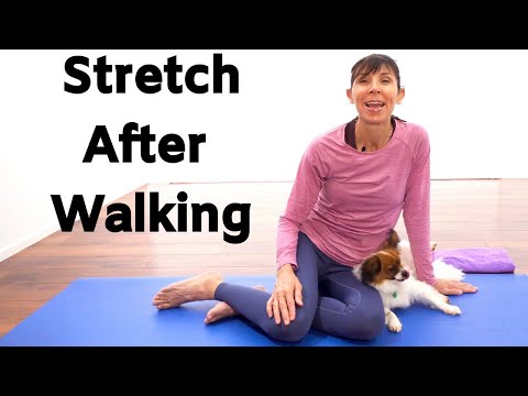 Walking Stretches that Relieve Muscle Soreness after Walking and Hiking - 10 Min Routine