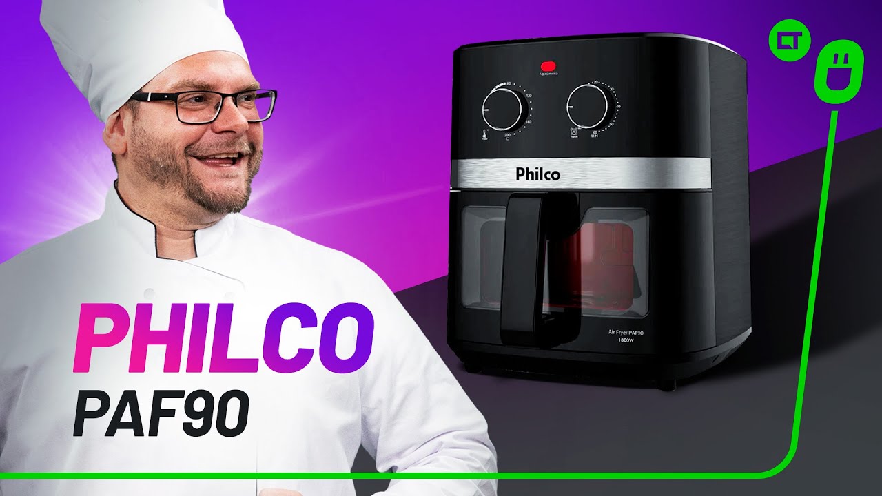 Miniatura da avaliação em vídeo de Fritadeira Air Fry Philco PFR67PI 6,8 Litros 1800W 220V