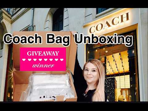 My NEW Coach Bag Unboxing! Giveaway Winner!!#giveaway #bag #new
