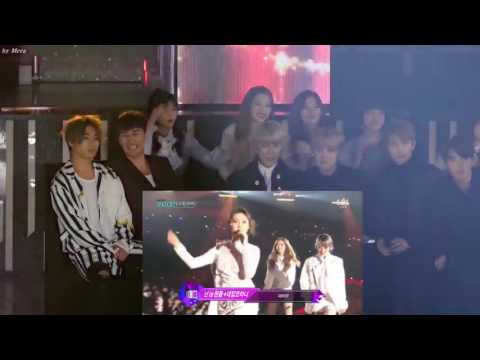 BTS BIGBANG RED VELVET reaction to MAMAMOO at SBS Gayo Daejun