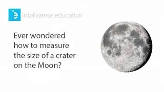 Measuring the size of a crater on the Moon