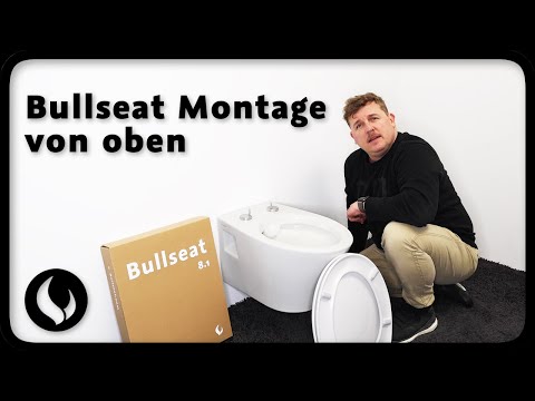 Montage WC Sitz mit Absenkautomatik / Toilettendeckel montieren - Bullseat Montage von oben Klositz