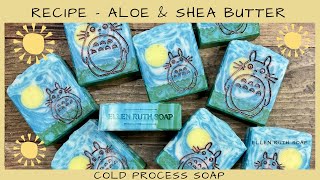 Recipe - Happy Totoro Soap ☀️ Plus Step by Step Making Aloe Vera Lye Solution | Ellen Ruth Soap