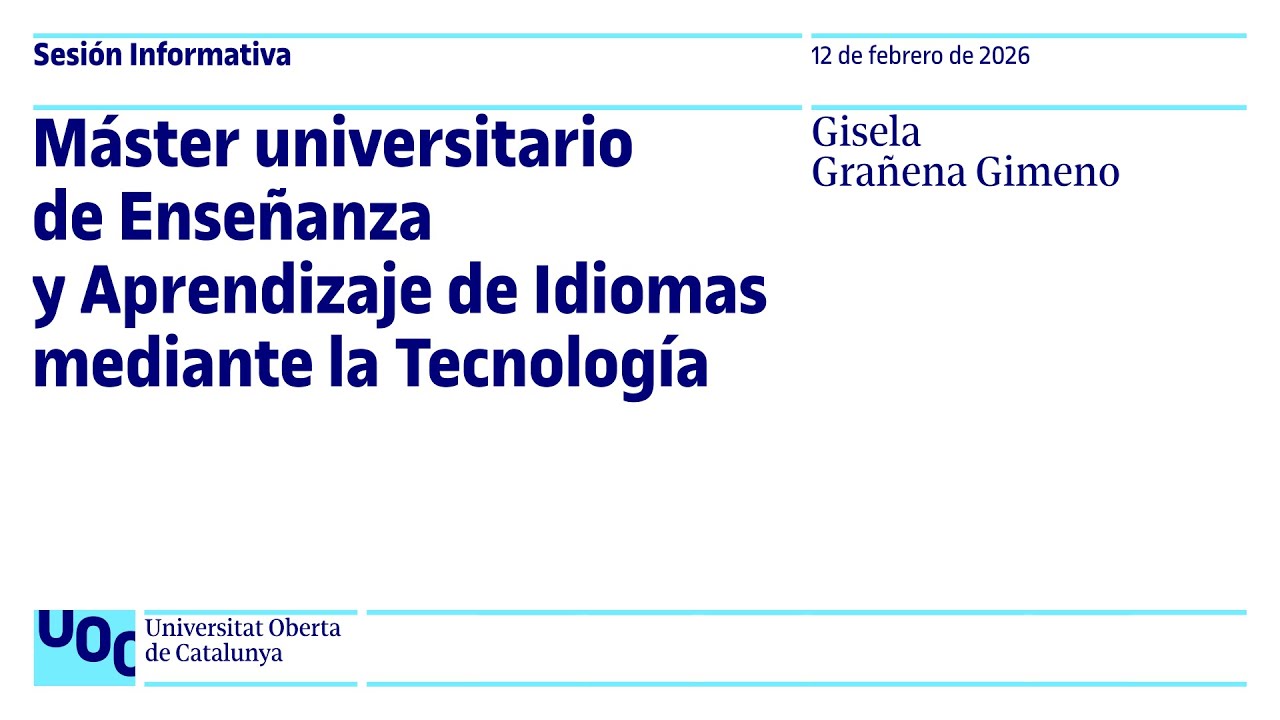 Sessió informativa del màster video link