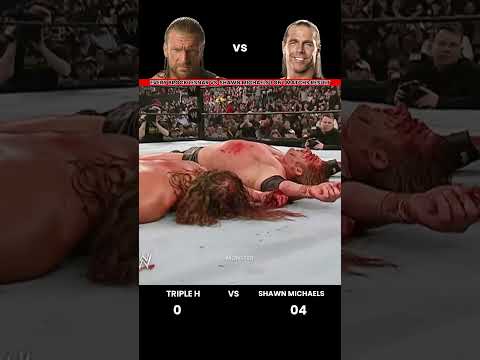 Every Triple H vs Shawn Michaels 1 on 1 Match Result Edit 💥 #wwe
