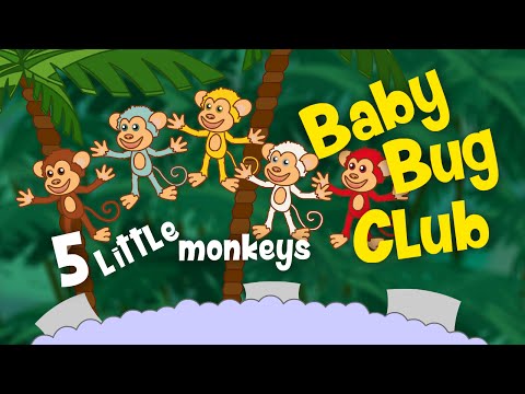 Five Little Monkeys Jumping on the Bed | Baby Bug Club | Nursery Rhymes