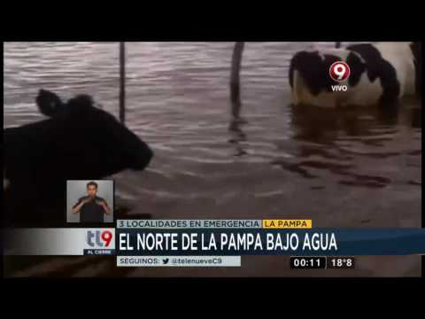 El norte de La Pampa bajo el agua