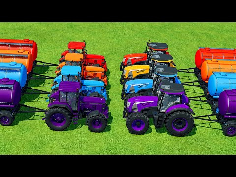 JOHN DEERE TRACTORS vs MCCORMICK TRACTORS PARKOUR - Farming Simulator 22