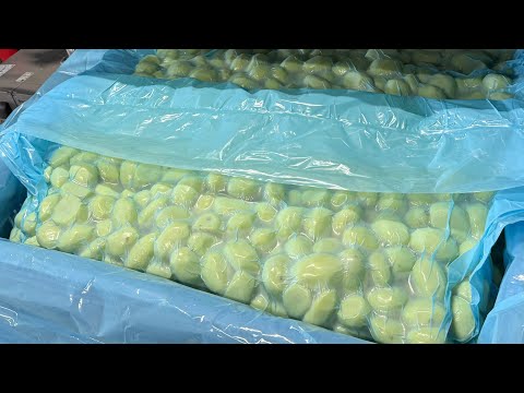 YouTube video: Bulk vegatable (peeled potato and onion) vacuum and Modified Atmosphere Packaging