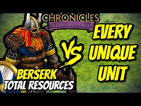 ELITE BERSERK vs EVERY UNIQUE UNIT (Total Resources) | AoE II: Definitive Edition
