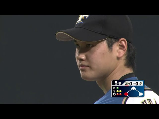 【5回表】ファイターズ・大谷 三振でピンチを脱出!! 5回無失点!! 2014/9/13 F-Bs