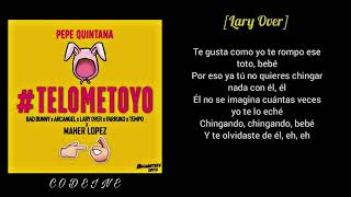 Te Lo Meto Yo  (LETRA) - Bad Bunny ✘ Arcangel ✘ Lary Over ✘ Farruko ✘ Tempo