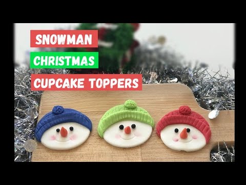 How to Make Snowman Christmas Cupcake Toppers