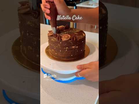 Easy and Unique Chocolate Cake Design 🎂 🍫 #ytshorts #shorts #cake #design #nutella