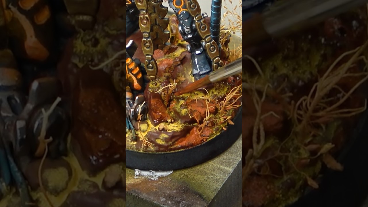 Crafting and painting Warhammer base #miniature #satisfying #warhammer40k #art #painting