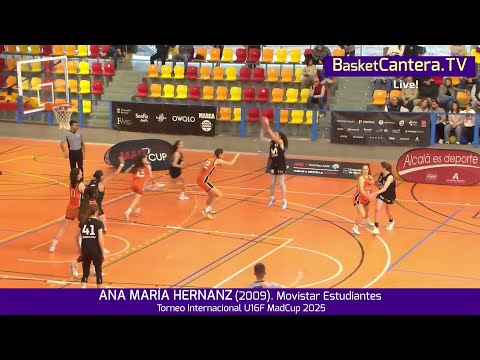 ANA MARÍA HERNÁNZ (2009). Movistar Estudiantes. Imágenes Torneo Internacional U16Fem. MadCup 2025