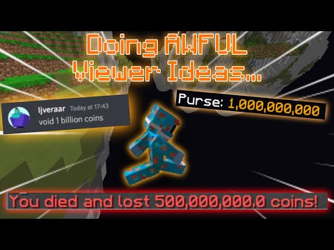 Actually DOING your AWFUL Video Ideas... (Hypixel Skyblock)